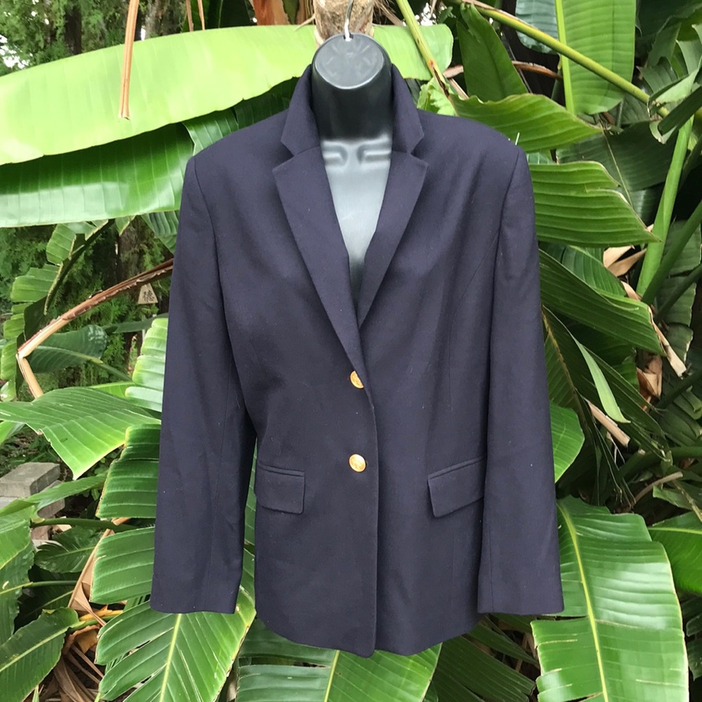 Talbots wool power shoulder jacket
